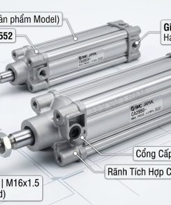 Xylanh SMC CA2B50 phi 50mm dòng CA2 hiệu suất cao LHV Việt Nam toàn quốc