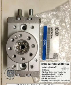 Bàn xoay khí nén MSQB10A size 10 điều chỉnh góc quay LHV Việt Nam