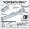 Xylanh bàn trượt khí nén MXS20 phi 20 thanh ray con lăn chéo LHV Việt Nam