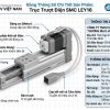 Xy lanh điện SMC LEY16 size 16 dạng ty đẩy LHV Việt Nam